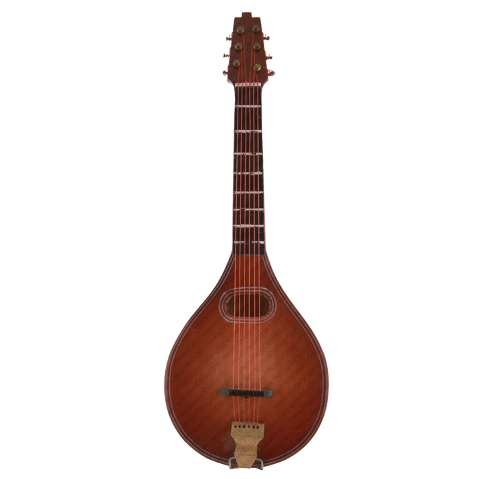 Miniature Dark Brown Mandolin Musical Instrument Replica Gift